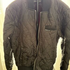 Members Only Quilted Black Bomber Jacket